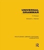 Cover: Universal Grammar (RLE Linguistics A: General Linguistics) - Routledge