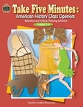 Cover: Take Five Minutes: American History Class Openers - TEACHER CREATED RESOURCES