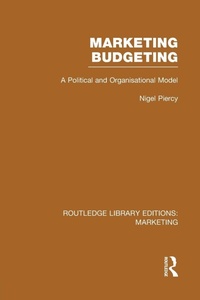Enlarge image Cover: Marketing Budgeting (RLE Marketing) - Routledge