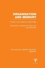 Cover: Organisation and Memory (PLE: Memory) - Psychology Press Ltd