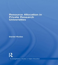 Bild vergrößern Bild: Resource Allocation in Private Research Universities - Routledge