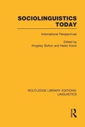 Cover: Sociolinguistics Today (RLE Linguistics C: Applied Linguistics) - Routledge