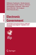 Cover: Electronic Government - Springer