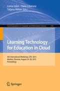 Cover: Learning Technology for Education in Cloud - Springer
