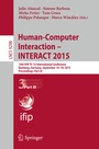 Cover: Human-Computer Interaction - INTERACT 2015 - Springer