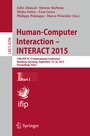 Cover: Human-Computer Interaction - INTERACT 2015 - Springer