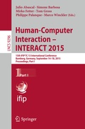 Cover: Human-Computer Interaction - INTERACT 2015 - Springer
