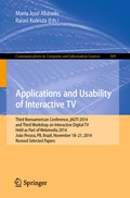 Cover: Applications and Usability of Interactive TV - Springer