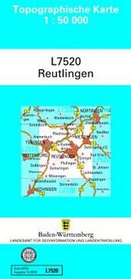 Abbildung von: L7520 Reutlingen - Landesamt für Geoinformation und Landentwicklung Baden-Württemberg (LGL)