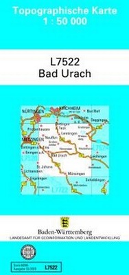 Abbildung von: L7522 Bad Urach - Landesamt für Geoinformation und Landentwicklung Baden-Württemberg (LGL)