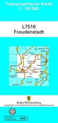 Abbildung von: L7516 Freudenstadt - Landesamt für Geoinformation und Landentwicklung Baden-Württemberg (LGL)