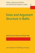 Cover: Voice and Argument Structure in Baltic - John Benjamins Publishing Company
