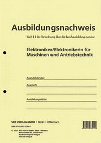 Abbildung von: Ausbildungsnachweis - VDE Verlag