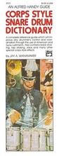 Cover: Corps-Style Snare Drum Dictionary - Alfred Publishing Company Inc