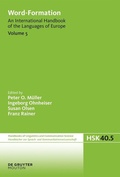Cover: Word-Formation - De Gruyter Mouton