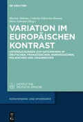 Cover: Variation im europ&auml;ischen Kontrast - De Gruyter Mouton