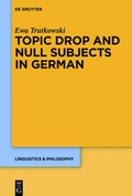 Cover: Topic Drop and Null Subjects in German - De Gruyter