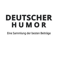 Enlarge image Cover: Deutscher Humor - BoD - Books on Demand