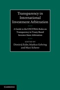 Cover: Transparency in International Investment Arbitration - Cambridge University Press