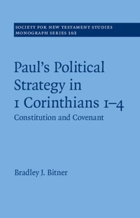 Abbildung von: Paul's Political Strategy in 1 Corinthians 1-4 - Cambridge University Press