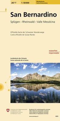 Abbildung von: 267T San Bernardino Wanderkarte - swisstopo