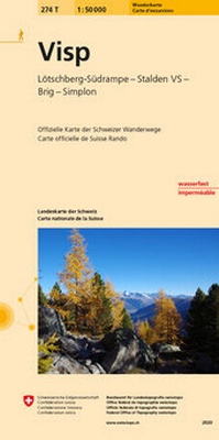 Abbildung von: 274T Visp Wanderkarte - swisstopo