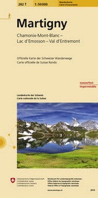 Abbildung von: 282T Martigny Wanderkarte - swisstopo