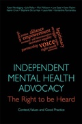 Cover: Independent Mental Health Advocacy - The Right to Be Heard - Jessica Kingsley Publishers