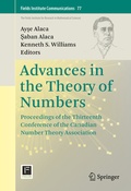 Cover: Advances in the Theory of Numbers - Springer
