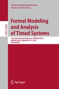 Cover: Formal Modeling and Analysis of Timed Systems - Springer