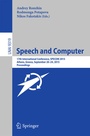 Cover: Speech and Computer - Springer