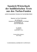 Cover: Sanskrit-W&ouml;rterbuch der buddhistischen Texte aus den Turfan-Funden. Lieferung 27 - Vandenhoeck & Ruprecht