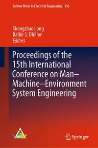 Enlarge image Cover: Proceedings of the 15th International Conference on Man-Machine-Environment System Engineering - Springer