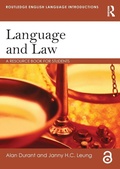 Cover: Language and Law - Routledge
