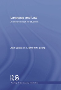 Enlarge image Cover: Language and Law - Routledge
