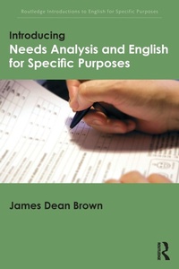 Enlarge image Cover: Introducing Needs Analysis and English for Specific Purposes - Routledge
