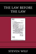 Cover: The Law Before the Law - Lexington Books