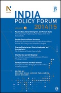 Cover: India Policy Forum 2014-15 - SAGE Publications India Pvt Ltd