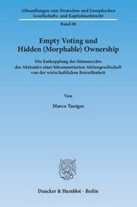 Abbildung von: Empty Voting und Hidden (Morphable) Ownership. - fibre