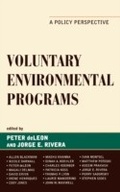 Cover: Voluntary Environmental Programs - Lexington Books
