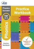 Cover: Phonics Ages 4-5 Practice Workbook - Letts Educational