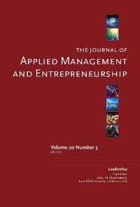 Enlarge image Cover: The Journal of Applied Management and Entrepreneurship Vol. 20 Issue 3: A Special Issue on Leadership - Greenleaf Publishing