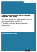 Cover: Die "Entsorgung" der giftigen Abw&auml;sser der Sprengstofffabrik "Tanne" in Clausthal-Zellerfeld. Was geschah bei Petersh&uuml;tte? - GRIN Verlag