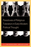 Cover: Paradoxes of Religious Toleration in Early Modern Political Thought - Lexington Books