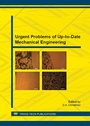 Cover: Urgent Problems of Up-to-Date Mechanical Engineering - Trans Tech Publications Ltd