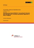 Cover: Zum Discussion Paper DP/2014/1 "Accounting for Dynamic Risk Management: a Portfolio Revaluation Approach to Macro Hedging" - GRIN Verlag
