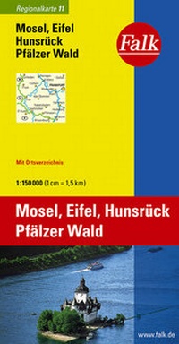Abbildung von: Falk Regionalkarte Deutschland Blatt 11 Mosel, Eifel, Hunsrück 1:150 000 - FALK, OSTFILDERN
