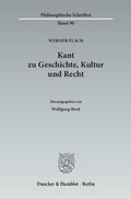 Cover: Kant zu Geschichte, Kultur und Recht - Duncker & Humblot
