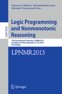Enlarge image Cover: Logic Programming and Nonmonotonic Reasoning - Springer