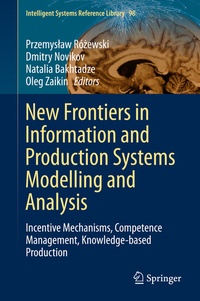 Enlarge image Cover: New Frontiers in Information and Production Systems Modelling and Analysis - Springer